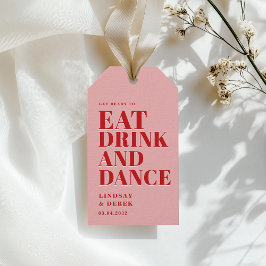 食べて飲んで踊ろう!結婚式 ギフトタグ