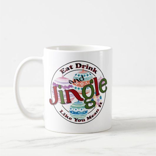 食べて、飲んで、ジングル！ コーヒーマグカップ (左)