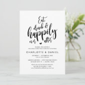 食べて、飲んで、幸せに暮らそう ウェディングディナー 招待状 (スタンド正面)