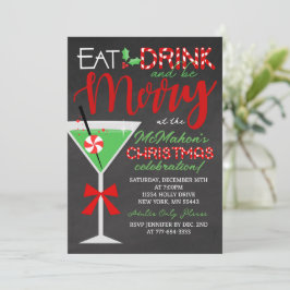 食べて、飲んで、楽しいクリスマスパーティ 招待状
