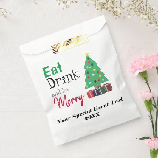 食べて、飲んで、楽しく過ごそう フェイバーバッグ (封をした状態)