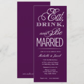 食べて、飲んで、結婚して 招待状 (正面/裏面)