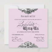 食べて、飲んで、結婚しよう! ブライダルシャワーのご招待 招待状 (裏面)