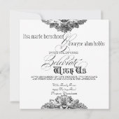 「食べて、飲んで、結婚しよう！」ブライダル・ウェディング・招待状 招待状 (裏面)