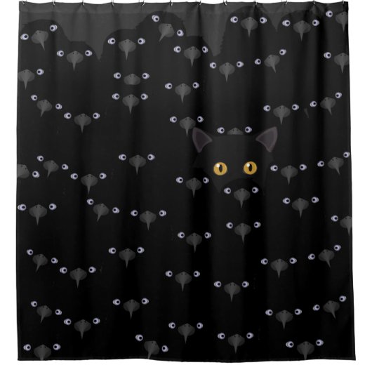 食べのクロウシャワーカーテン シャワーカーテン (正面)