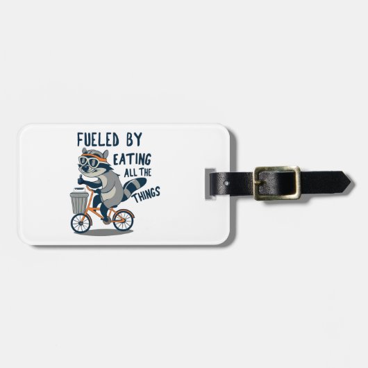 食べの全てのものレークーンサイクリング ラゲッジタグ (正面横)