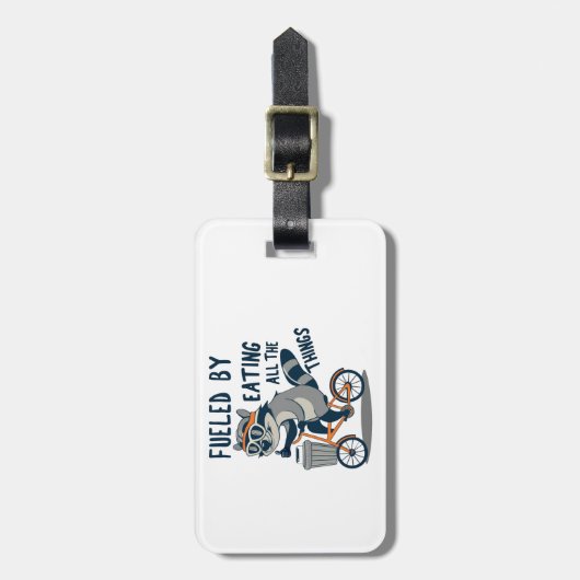 食べの全てのものレークーンサイクリング ラゲッジタグ (正面縦)