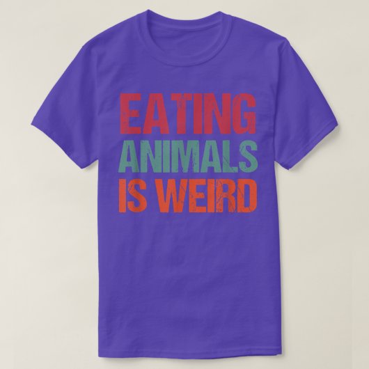食べの動物はビーガン風変わりベジタリアンプライドアニ Tシャツ (デザイン正面)