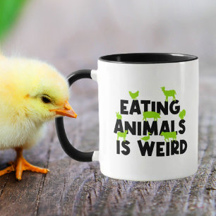 食べの動物は風変わり、ビーガン運動 マグカップ