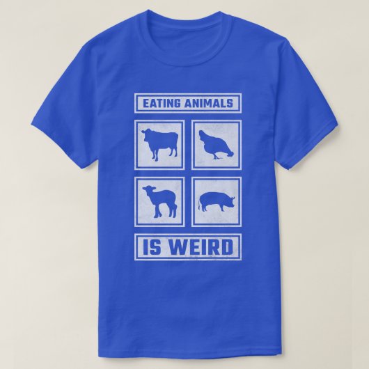 食べの動物は風変わり、ベジタリアン Tシャツ (デザイン正面)