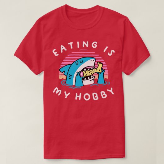 食べの趣味はいつも空腹のおもしろいの脚 Tシャツ (デザイン正面)