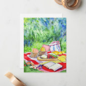 食べのOutside Water Colorノートカード ノートカード (正面/裏面インサイチュ)