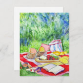 食べのOutside Water Colorノートカード ノートカード (正面/裏面)