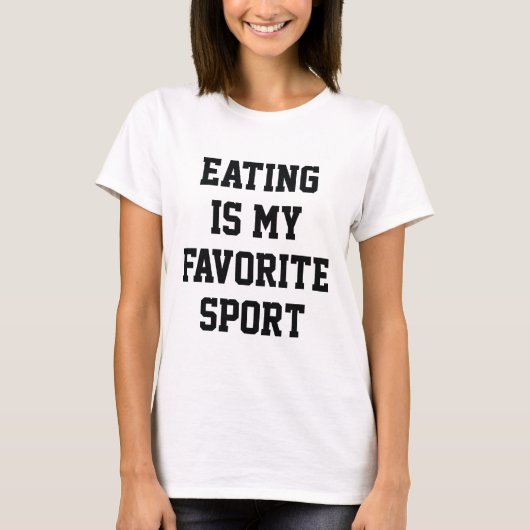 食べは私のスポーツお気に入りのだ Tシャツ (正面)
