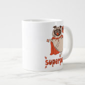 食べは私の超大国レッドクローンプグ漫画スタイル ジャンボコーヒーマグカップ (正面右)