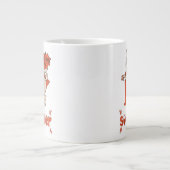 食べは私の超大国レッドクローンプグ漫画スタイル ジャンボコーヒーマグカップ (正面)