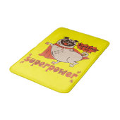 食べは私の超大国レッドクローンプグ漫画スタイル バスマット (アングル)