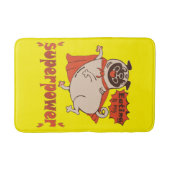 食べは私の超大国レッドクローンプグ漫画スタイル バスマット (正面)