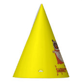 食べは私の超大国レッドクローンプグ漫画スタイル パーティーハット (左)