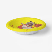 食べは私の超大国レッドクローンプグ漫画スタイル ペーパーボウル (傾斜あり)