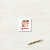 食べは私の超大国レッドクローンプグ漫画スタイル ポストイット (デスク上)