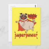 食べは私の超大国レッドクローンプグ漫画スタイル ポストカード (正面/裏面)