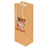 食べは私の超大国レッドクローンプグ漫画スタイル ワインギフトバッグ (裏面アングル)