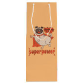 食べは私の超大国レッドクローンプグ漫画スタイル ワインギフトバッグ (裏面)