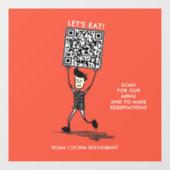 食べよう QRコード ウィンドウサイン (シート)