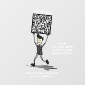 食べようQRコード ウィンドウサイン (シート)