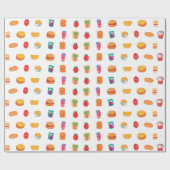 食べよくはしゃぐ物の大喜び ラッピングペーパー (フラット)