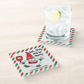 食べよ酒を飲んで楽しんでくれ ガラスコースター (アングル)