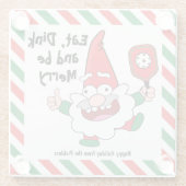 食べよ酒を飲んで楽しんでくれ ガラスコースター (裏面)