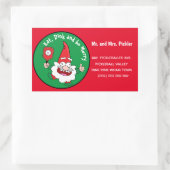 食べよ酒を飲んで楽しんでくれ 長方形シール (バッグ)