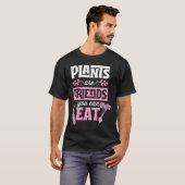 食べられる友達 植物 ヴィーガン ベジタリアン かわいい Tシャツ (正面フル)