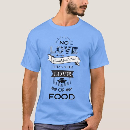 食べることが大好きなおもしろデザイン Tシャツ (正面)