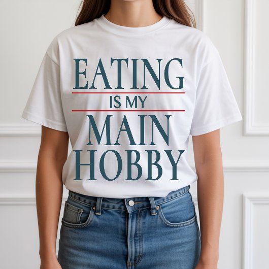 「食べることが趣味」Tシャツ、 食品愛好家への面白いギフト Tシャツ