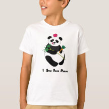 食べるの大好きパンダTシャツ