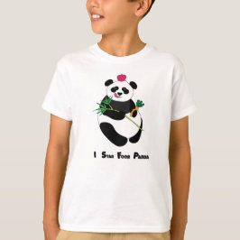 食べるの大好きパンダTシャツ Tシャツ