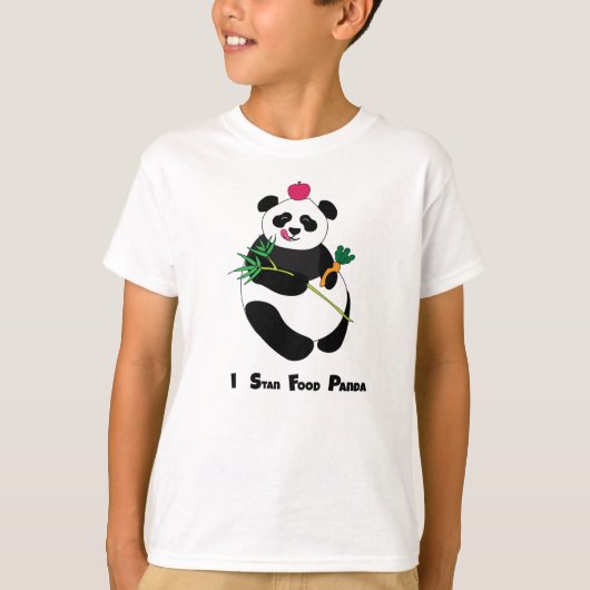 食べるの大好きパンダTシャツ Tシャツ (正面)