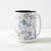 食べる卵おもしろい ツートーンマグカップ (正面右)