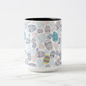 食べる卵おもしろい ツートーンマグカップ (中央)