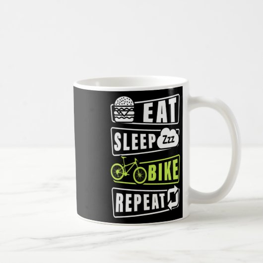食べる寝るバイク繰り返す  コーヒーマグカップ (右)