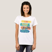 食べる寝る勉強繰り返す Tシャツ (正面フル)