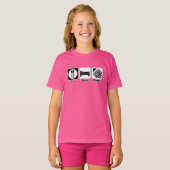 食べる寝る報告する Tシャツ (正面フル)