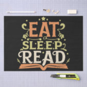 食べる寝る読書、面白い読書 薄葉紙 (クラフト)