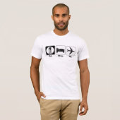 食べる寝る飛ぶ Tシャツ (正面フル)