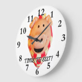 食べる時間かわいいブタ ラージ壁時計 (傾斜)