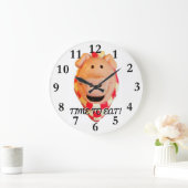 食べる時間かわいいブタ ラージ壁時計 (ホーム)