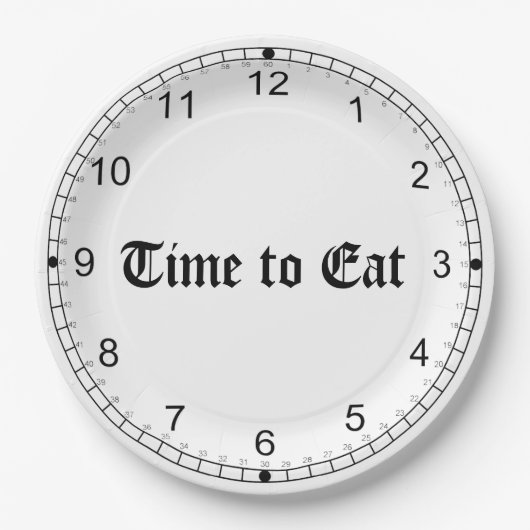 食べる時間 ペーパープレート (正面)
